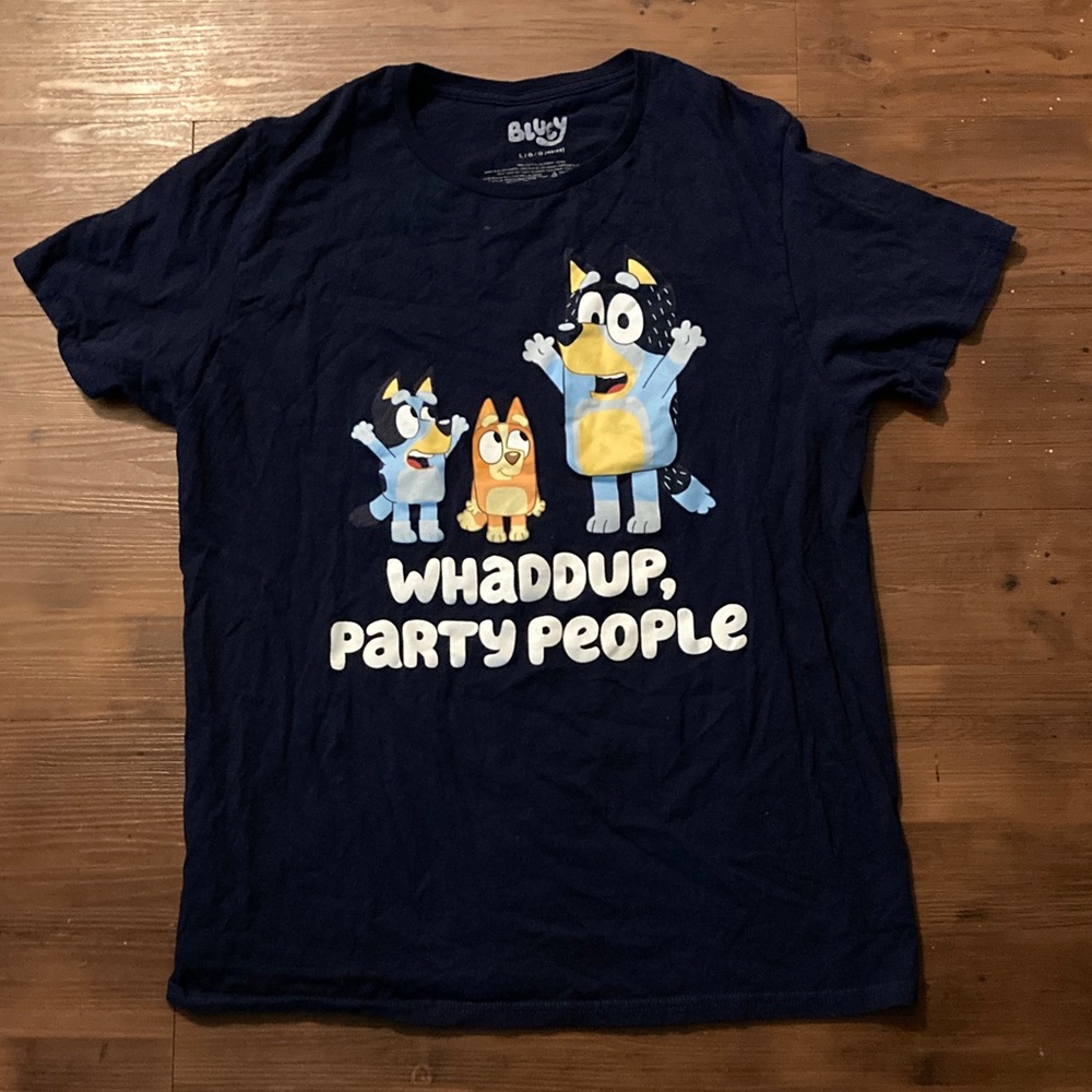 Men's Navy Blue Graphic Bluey T-Shirt